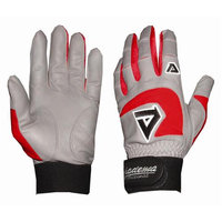 Akadema Professional Batting Gloves in Gray and Red