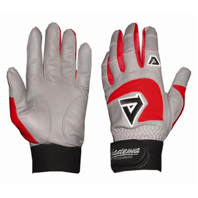 Akadema Professional Batting Gloves in Gray and Red