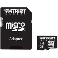 Patriot microSD Card Class 4 + SD Adapter 4GB