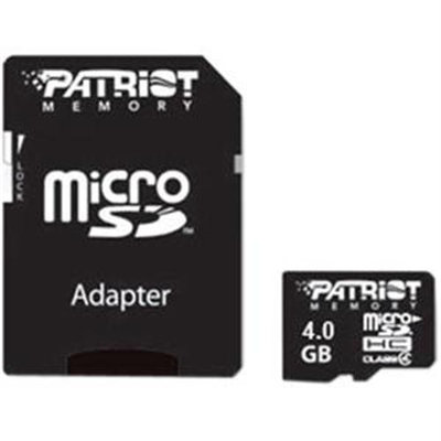 Patriot microSD Card Class 4 + SD Adapter 4GB