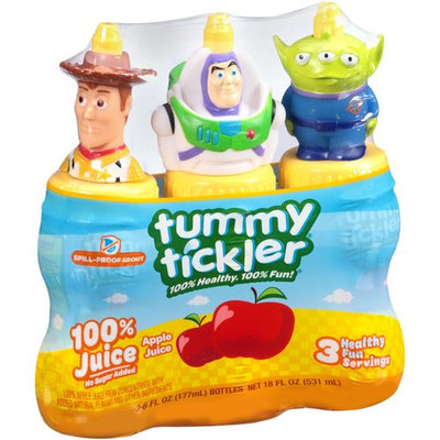 TummyTickler Disney Character Top Apple Juice, 6 fl oz, 3 count