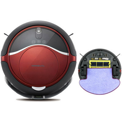 Moneual - Rydis Self-propelled Bagless Cordless Hybrid Robot Vacuum And Wet/dry Mop - Red/black