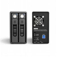 RAIDON GR3660-B3 2Bay RAID 3.5-2.5 in. SATA III HDD-SSD to USB3.0 Enclosure - 6Gbps-UASP