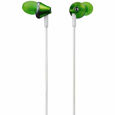 Panasonic RP-HJE295-G Deep Base Ergo-Fit Inner Ear Earbud Headphone Green