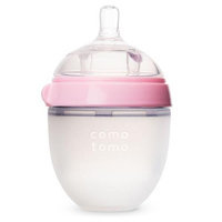Comotomo Natural-Feel Baby Bottle Single Pack 150ml (Pink)