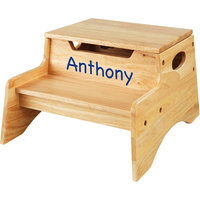 KidKraft Personalized Step N Store - Natural with Blue Font Anthony