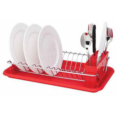 Hds Trading Corp Hds Trading DD01999 Compact Dish Drainer Red