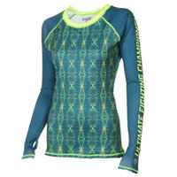 UFC TUF 20 Women's Team Pettis Rashguard - XS - Dark Teal/Multi Print