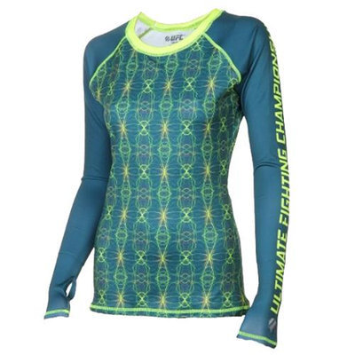 UFC TUF 20 Women's Team Pettis Rashguard - XS - Dark Teal/Multi Print