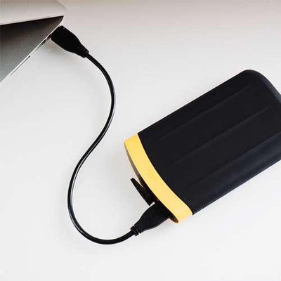 Silicon Power Armor A65 2TB USB3.0 IP67 Water-proof Multiple Shockproof protection Cable storage Design Portable Hard Drive Black