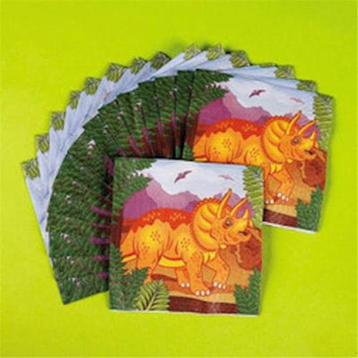 Ddi Bulk Buys Dinosaur Beverage Napkins - Case of 13
