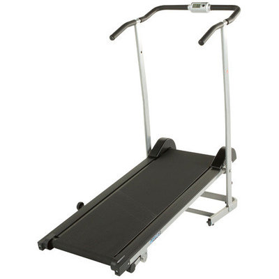 190 Space Saver Manual Treadmill with 2 Level Incline and Twin Flywheels