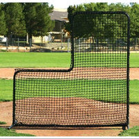 Fallline Corporation Pitchers Portable L-Screen in Black w Steel Tubing