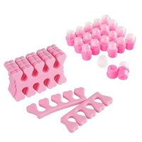 Insten Zodaca Toe Finger Separators Manicure+20x Wearable Nail Art Soakers Remover Kit