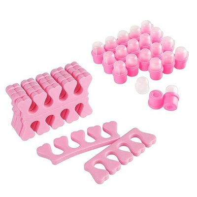 Insten Zodaca Toe Finger Separators Manicure+20x Wearable Nail Art Soakers Remover Kit