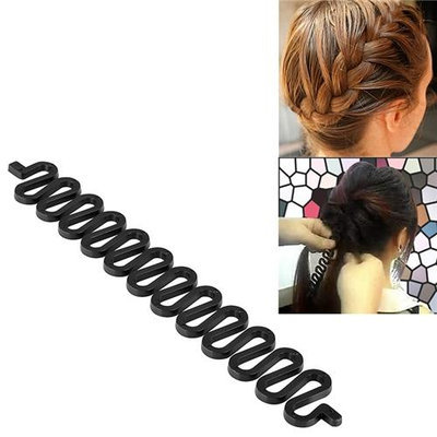 Eforcity INSTEN Black Plastic Braid Tool Hair Bun Maker