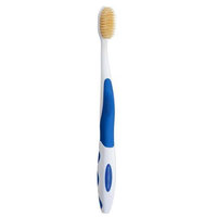Mouth Watchers NS-600 Antimicrobial Toothbrush with Flossing Bristles 20 Adult Blue