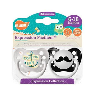 Ulubulu MP-01-99-H-1-025 6 - 18 Month - Mommas Boy & Mustache Expression Pacifie