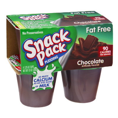 Snack Pack Fat Free Chocolate Pudding - 4 PK