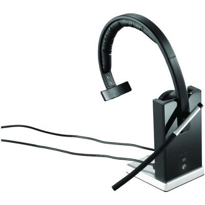 Logitech Wireless Headset Mono H820e - Mono - Wireless - Dect - 328.1 Ft - 150 Hz - 7 Khz - Over-the-head - Monaural - Supra-aural - Electret Microphone (981-000511 3)