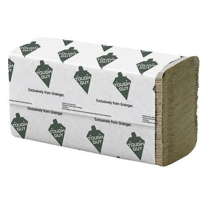 TOUGH GUY 38C403 Paper Towel, Multifold, Brown, PK16