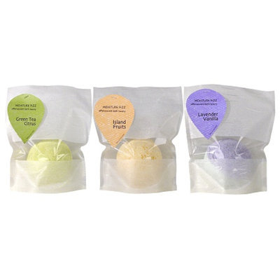 Smith & Vandiver Aromatherapaes Moisture Fizz Effervescent Bath Luxury, Green Tea Citrus, Island Fruits & Lavender Vanilla, 3 ea