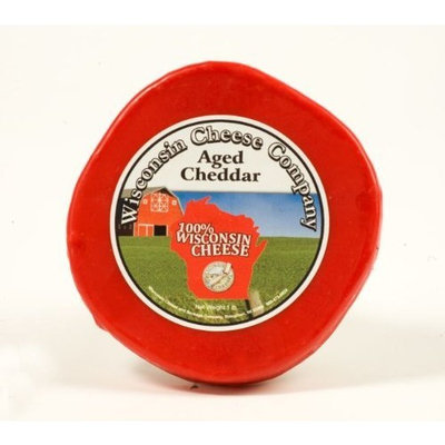 Aged Cheddar Cheese Wax Round Wisconsin Cheddar Cheese - 1 lb. Round, Aged Cheddar