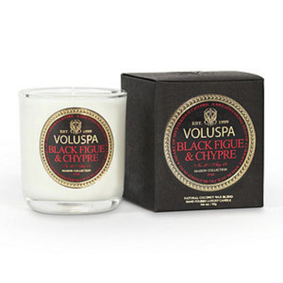 Voluspa Classic Boxed Votive, Black Figue & Chypre, 3 oz