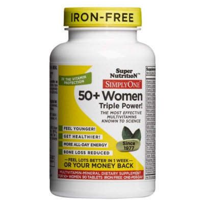 Super Nutrition Simply One 50+ Women Power High Potency Multivitamins
