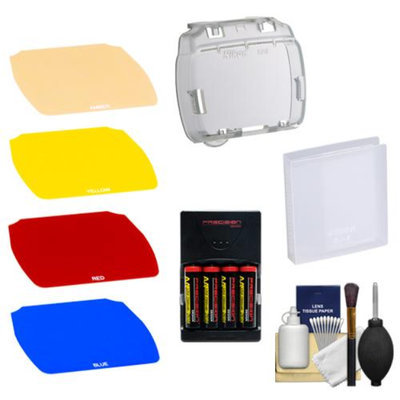 Nikon SJ-4 Speedlight Color Filter Set for the SB-700 Flash with Batteries & Charger + Cleaning Kit