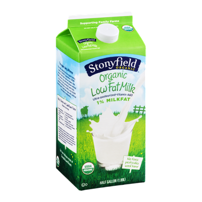 Stonyfield Organic 1% Low Fat Milk
