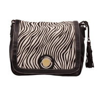 Kalencom Madonna Messenger Bag, Zebra Black/White (Discontinued by Manufacturer)