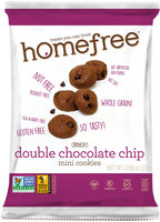 HomeFree Treats Double Chocolate Chip Mini Cookies, 0.95 Oz, Pack Of 30 Bags