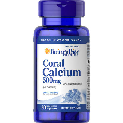 Puritan's Pride Coral Calcium 500 mg-60 Capsules