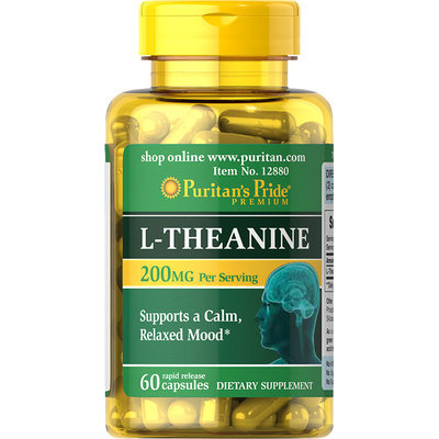 Puritan's Pride 2 Units of L-Theanine 100 mg-60-Capsules