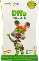 Natural Burst - Vixro DiYo Vitamin D-3 Yogurt Bears Banana Flavor - 40 Yogurt.