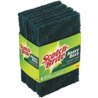 3M 228 Scotch-Brite Heavy Duty Scour Pad, 8 Count