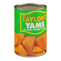 Taylor's Yams Cut Sweet Potatoes In Syrup