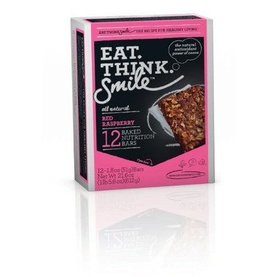 Apure Foods Eat. Think. Smile. Baked Nutrition Bar, Red Raspberry, 1.8-Ounce Bars (Pack of 12)