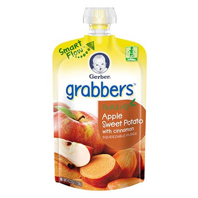 Gerber® Grabbers™ Squeezable Puree Apple Sweet Potato With Cinnamon