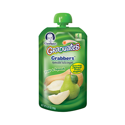 Gerber® Graduates Grabbers® Squeezable Fruit & Veggies Pear & Squash