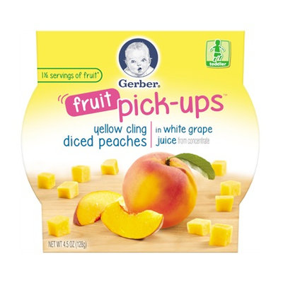 Gerber® Fruit Pick-ups™ Diced Peaches In White Grape Juice
