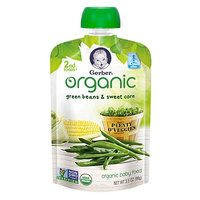 Gerber® Organic 2nd Foods® Pouches Green Beans & Sweet Corn
