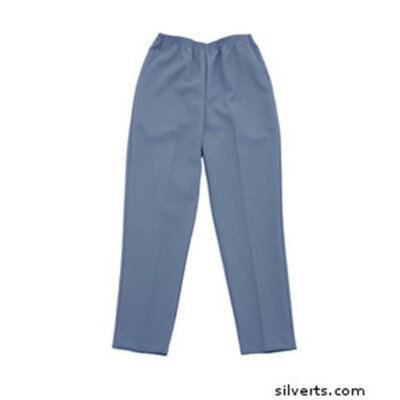 Silvert's Silverts 130913606 Pull on Slacks for Arthritis Womens - 2 Pockets Elastic Waist Pant Chambray - 42 in.
