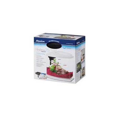 Aqueon MiniBow White LED Desktop Fish Aquarium Kit, 2.5 galllon ()