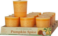 Votive Eco Palm Wax Pumpk Ct by Aloha Bay (12 Per Box)
