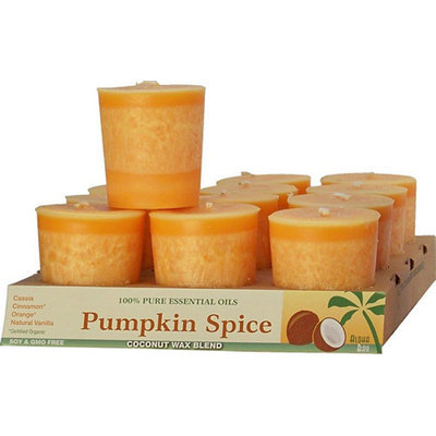 Votive Eco Palm Wax Pumpk Ct by Aloha Bay (12 Per Box)