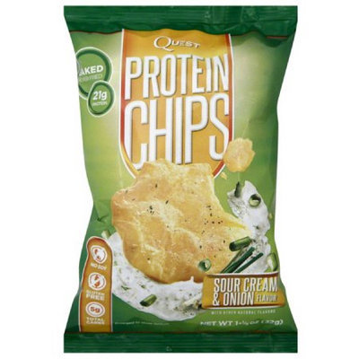 Quest Sour Cream & Onion Flavor Protein Chips, 1.125 oz, (Pack of 12)
