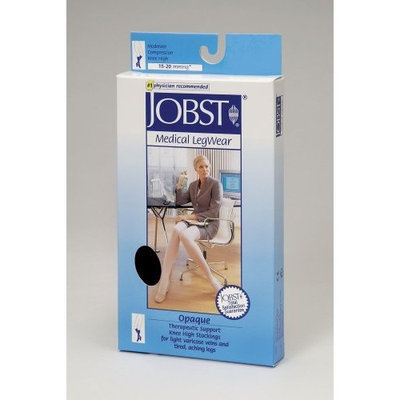 Jobst Women's Opaque 15-20 mmHg Open Toe Knee High Support Stocking Size: Small, Color: Classic Black