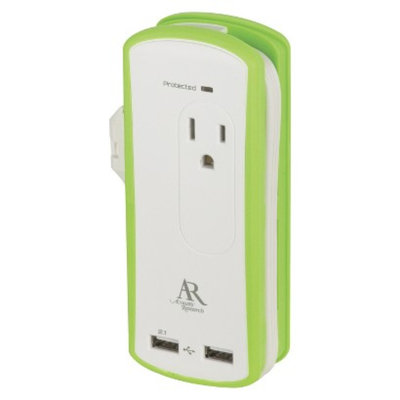 Audiovox AR Travel Surge with USB - White/Green (PC2U20)